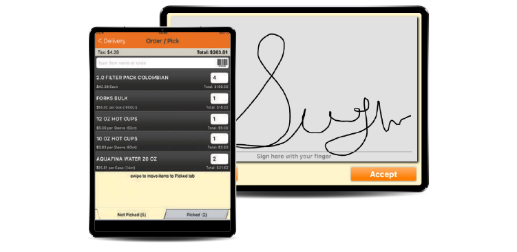 Seed Mobile account updates with electronic signature