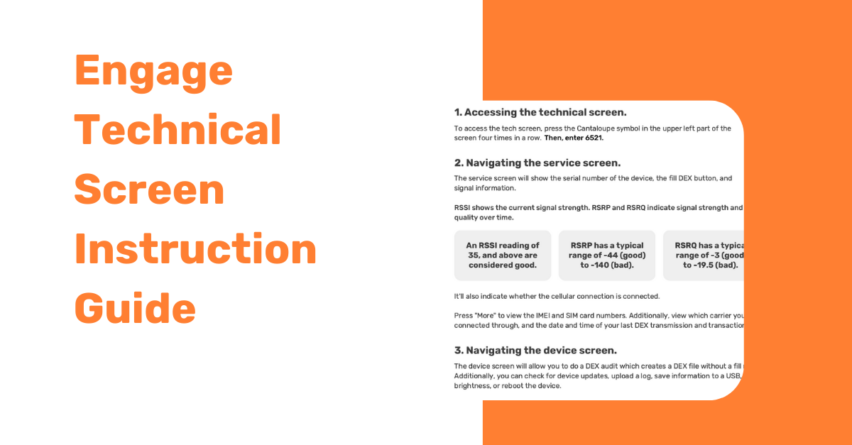 Engage Technical Screen Instruction Guide