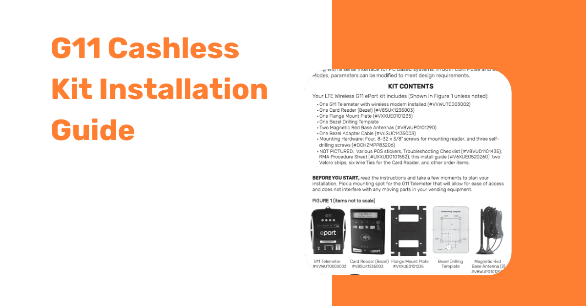 G11 Cashless Kit Installation Guide