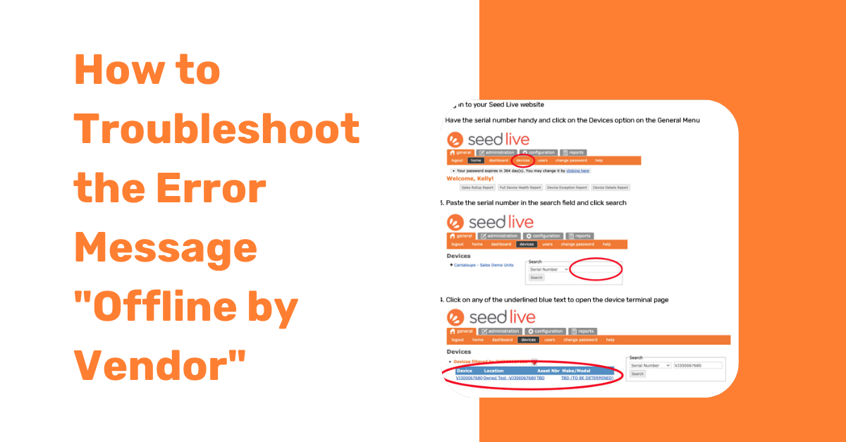 How to Troubleshoot the Error Message _Offline by Vendor