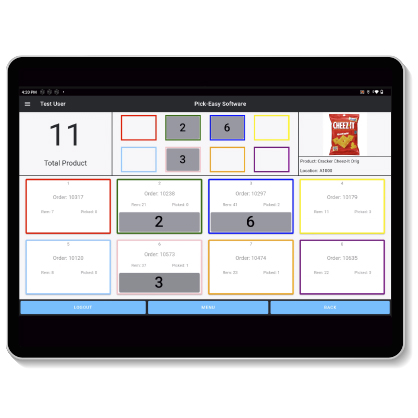 Seed Pick Easy picking view on a tablet.