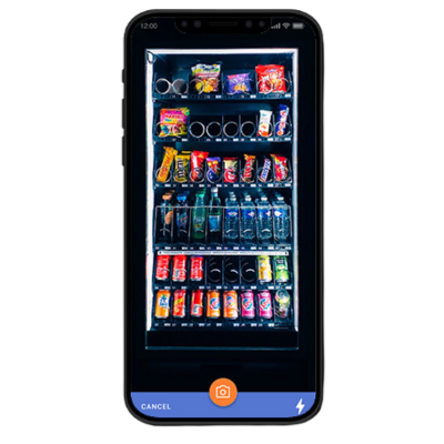 Cell phone using the camera to restock in Seed Driver.