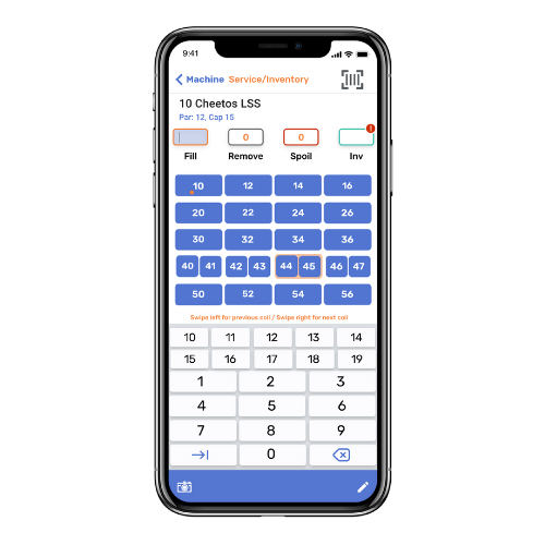 A cell phone with Seed Driver restocking screen.