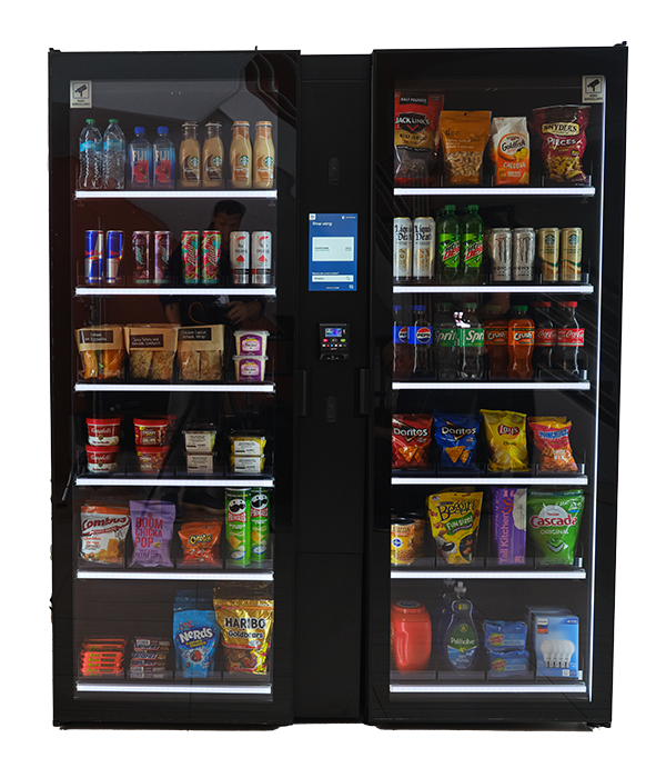 Smart Store 700 duo filled with food and household goods.